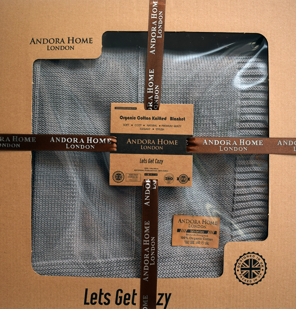 Organic Cotton Knitted Blankets - Blarney