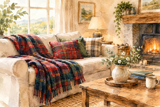 Living Room Styling with Tartan Throws Made Easy