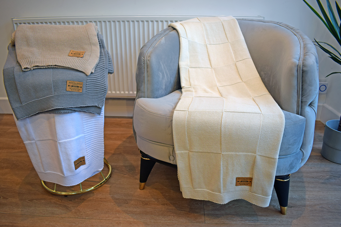 Organic Cotton Knitted Blankets - Blarney