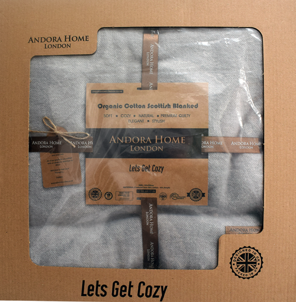 Scottish Cotton Blanket – Herringbone